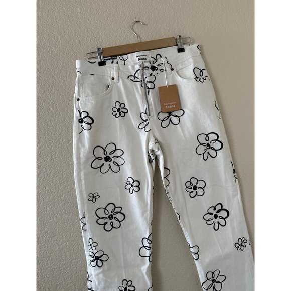 Reformation " Julianna Zip Mid Rise Straight Leg Jeans" Size 30 - Picture 5 of 15